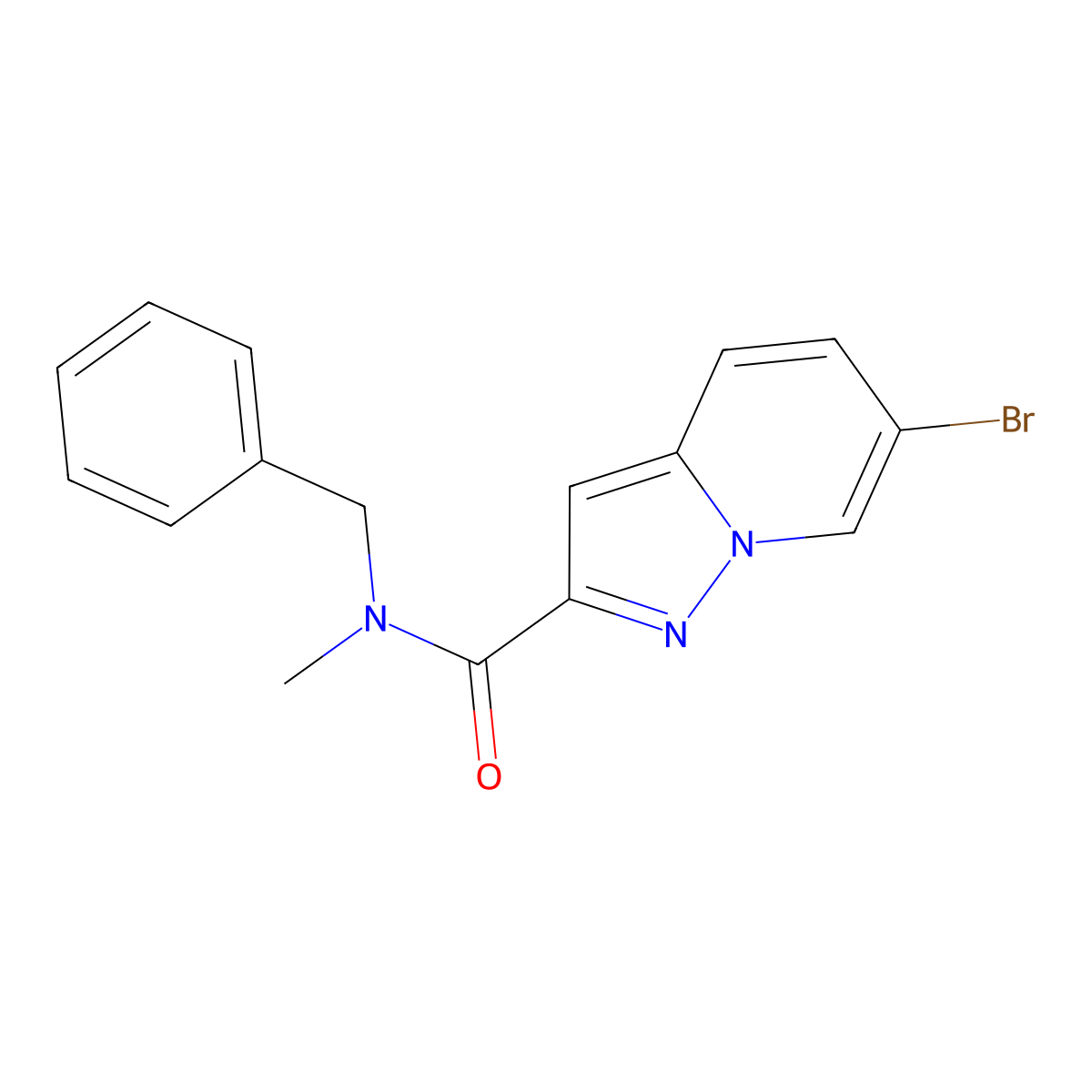 N-benzyl-6-bromo-N-methylpyrazolo[1,5-a]pyridine-2-carboxamide molecular structure, CAS 1177000-59-7