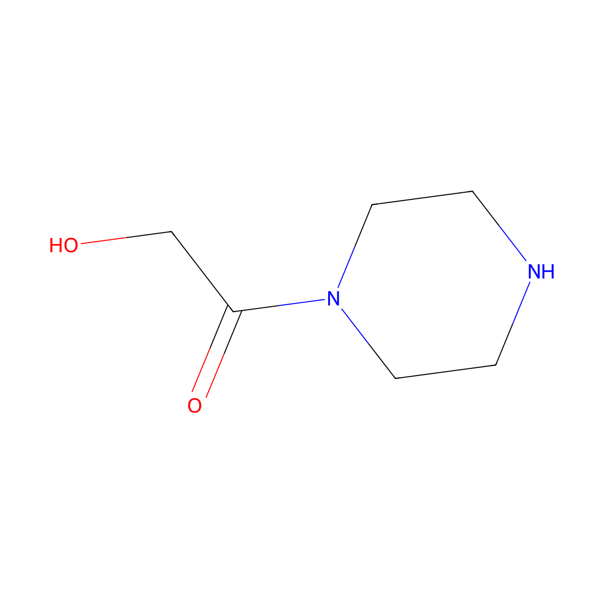 2-Hydroxy-1-(piperazin-1-yl)ethan-1-one molecular structure, CAS 117701-75-4
