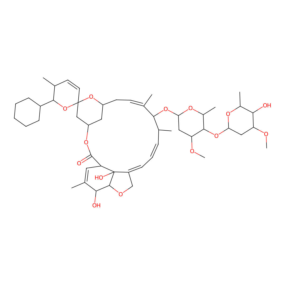 Doramectin molecular structure, CAS 117704-25-3