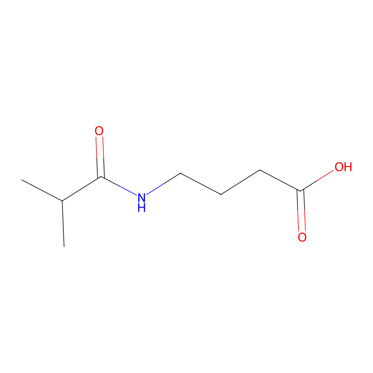 4-Isobutyramidobutanoic acid molecular structure, CAS 117704-85-5