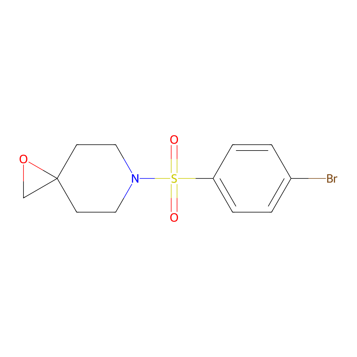 6-((4-Bromophenyl)sulfonyl)-1-oxa-6-azaspiro[2.5]octane molecular structure, CAS 1177093-18-3