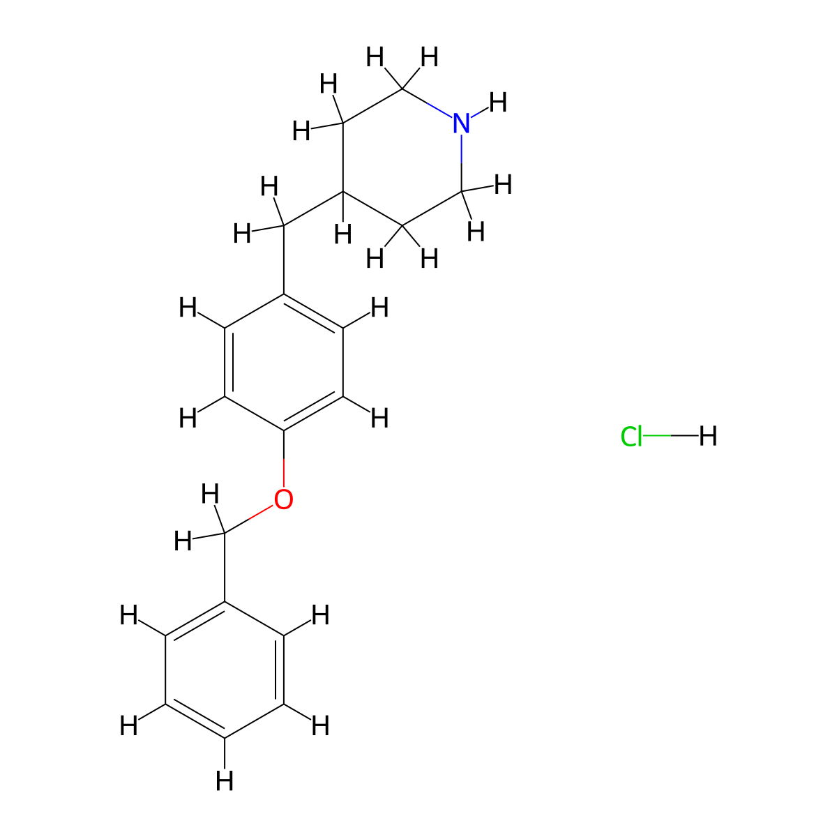 4-(4-(Benzyloxy)benzyl)piperidine hydrochloride molecular structure, CAS 1177093-20-7