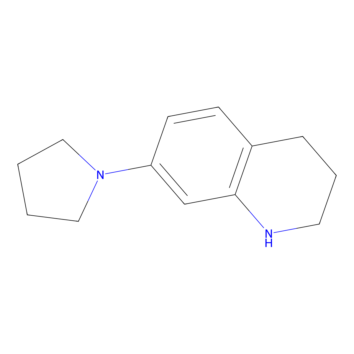 7-(Pyrrolidin-1-yl)-1,2,3,4-tetrahydroquinoline molecular structure, CAS 1177097-63-0