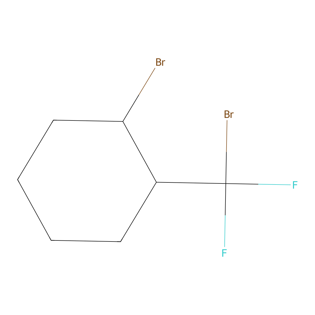 1-Bromo-2-(bromodifluoromethyl)cyclohexane molecular structure, CAS 117711-58-7