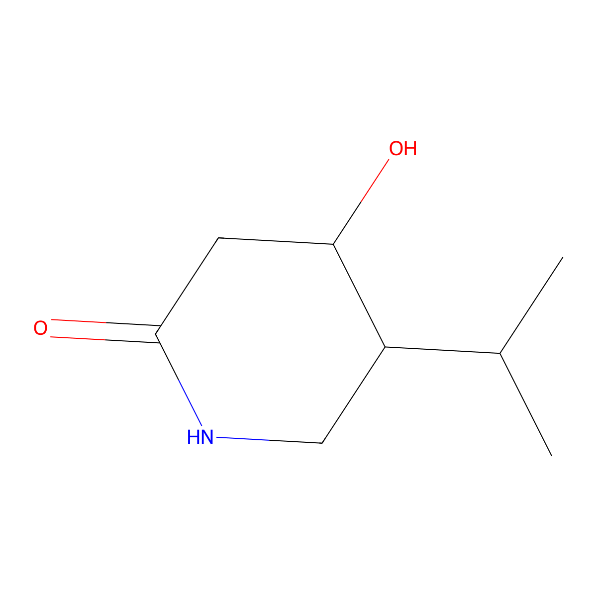4-Hydroxy-5-isopropylpiperidin-2-one molecular structure, CAS 117713-48-1