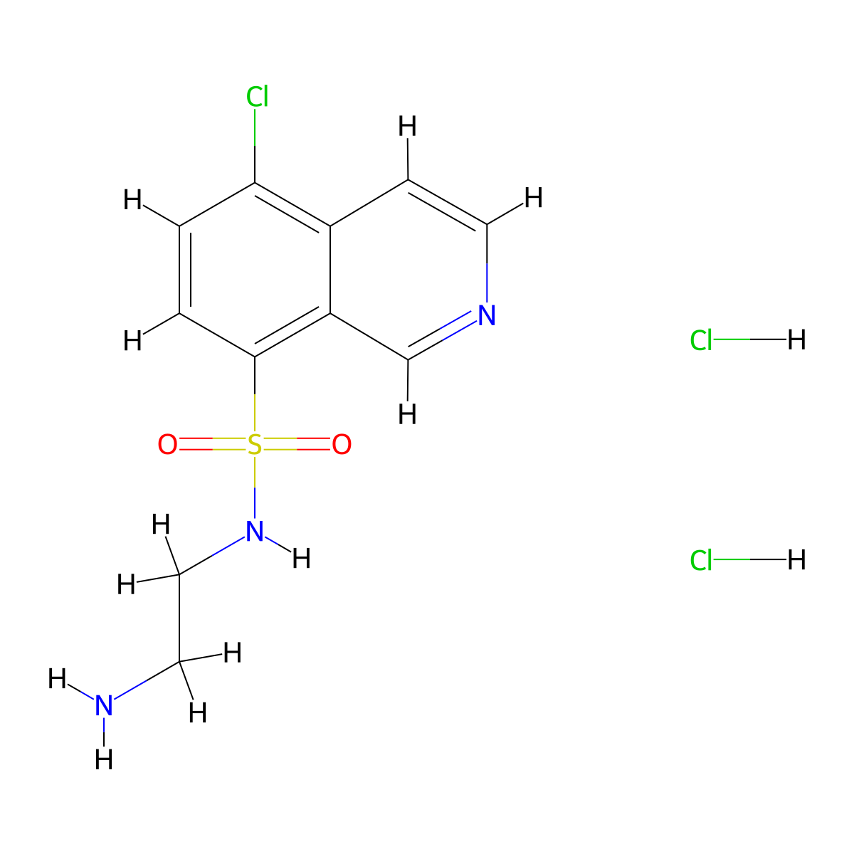 N-(2-Aminoethyl)-5-chloroisoquinoline-8-sulfonamide dihydrochloride molecular structure, CAS 1177141-67-1