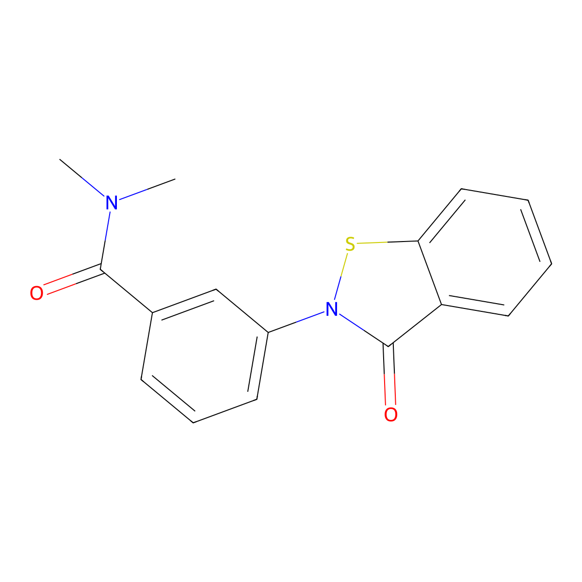 N,N-dimethyl-3-(3-oxo-1,2-benzothiazol-2-yl)benzamide molecular structure, CAS 1177148-36-5