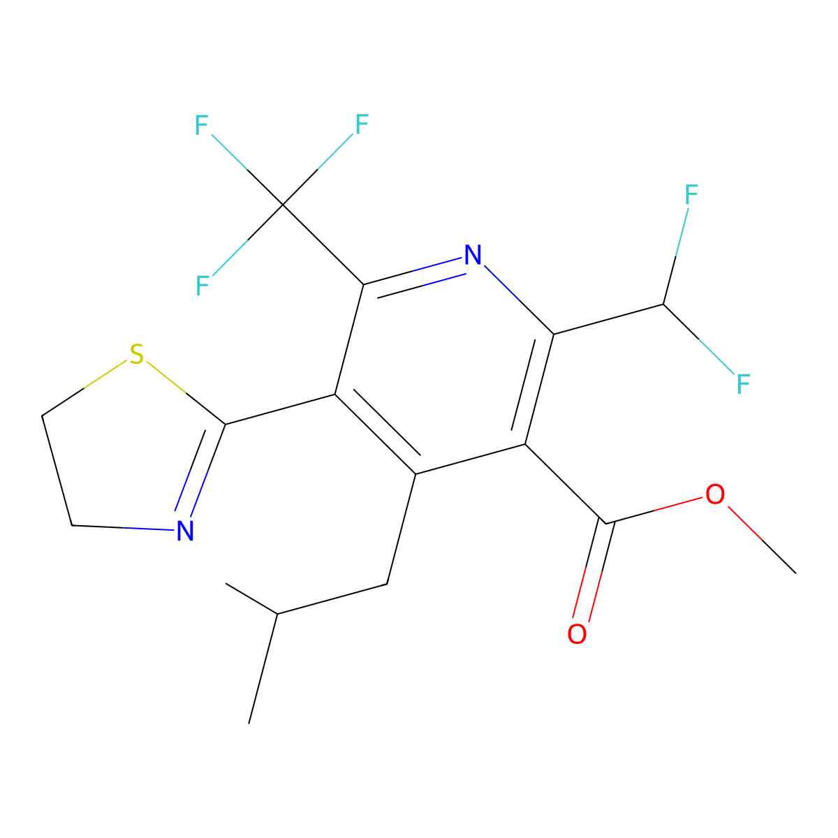 Thiazopyr molecular structure, CAS 117718-60-2