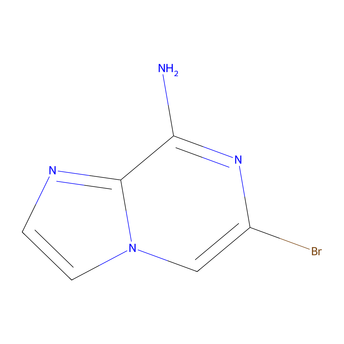 Imidazo(1,2-a)pyrazin-8-amine, 6-bromo- molecular structure, CAS 117718-84-0