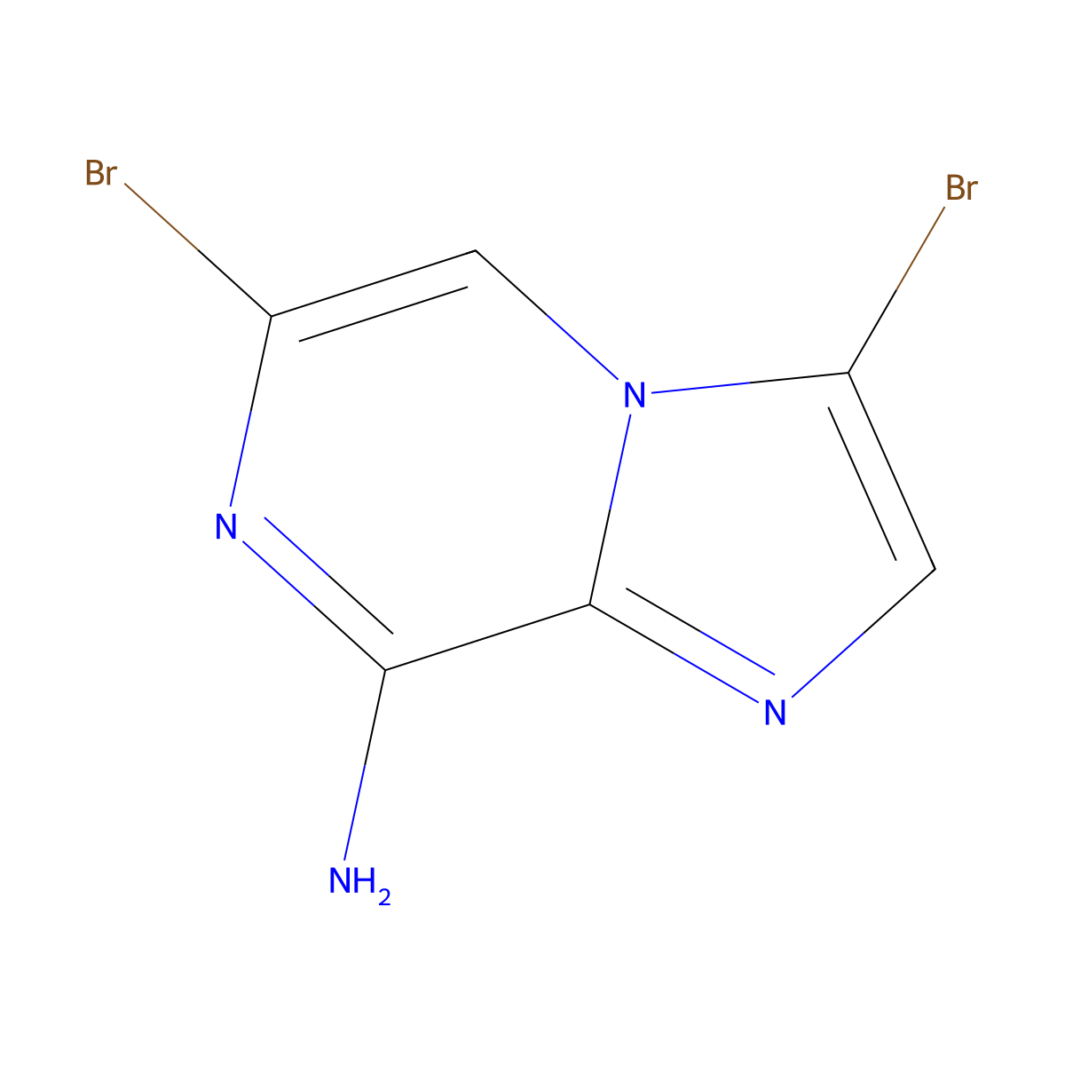 3,6-Dibromoimidazo[1,2-a]pyrazin-8-amine molecular structure, CAS 117718-87-3