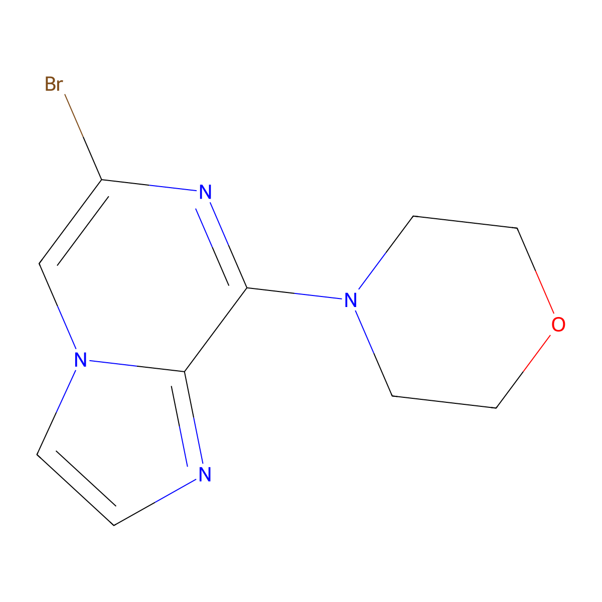4-(6-Bromoimidazo[1,2-a]pyrazin-8-yl)morpholine molecular structure, CAS 117718-93-1