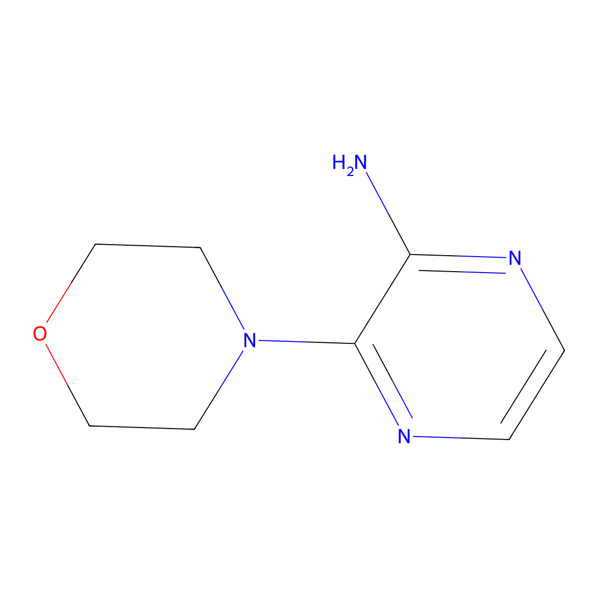 2-Amino-3-morpholin-4-ylpyrazine molecular structure, CAS 117719-16-1