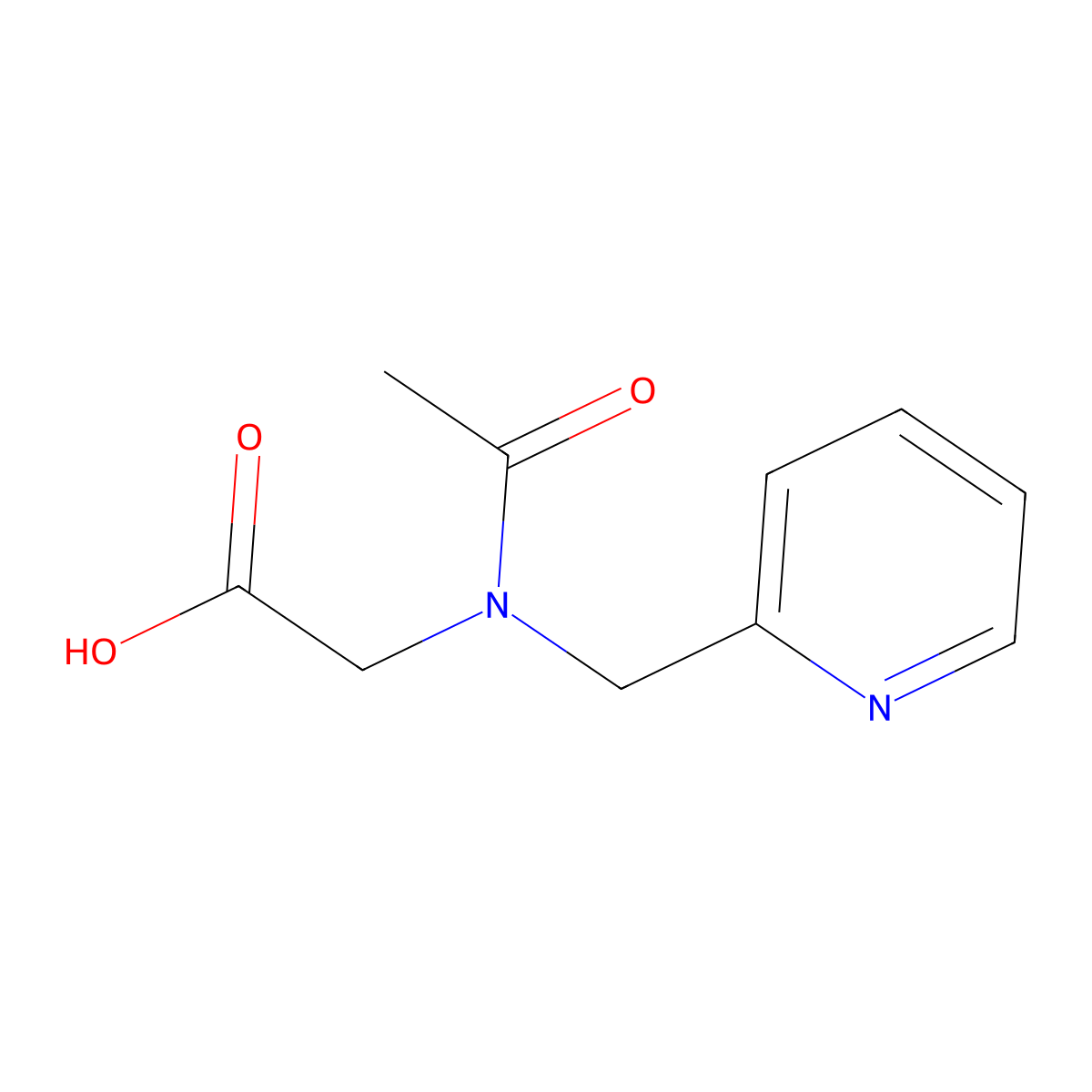2-{N-[(pyridin-2-yl)methyl]acetamido}acetic acid molecular structure, CAS 1177197-37-3