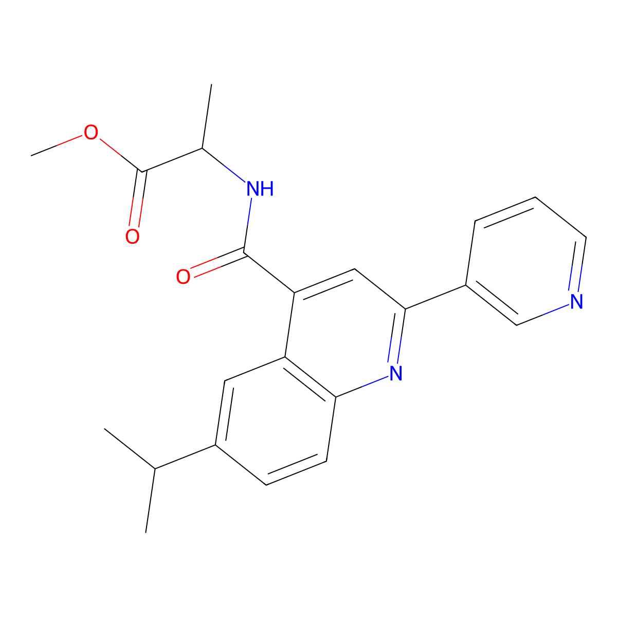 N-[[6-(1-Methylethyl)-2-(3-pyridinyl)-4-quinolinyl]carbonyl]-D-alanine methyl ester molecular structure, CAS 1177199-25-5