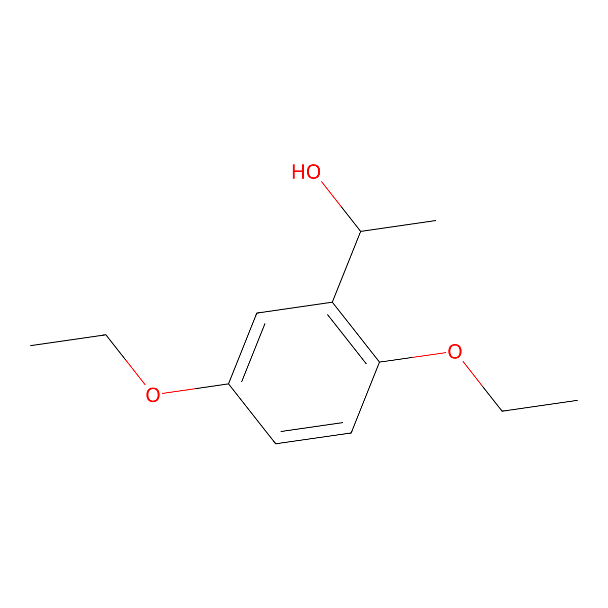 (1R)-1-(2,5-Diethoxyphenyl)ethan-1-ol molecular structure, CAS 1177206-60-8