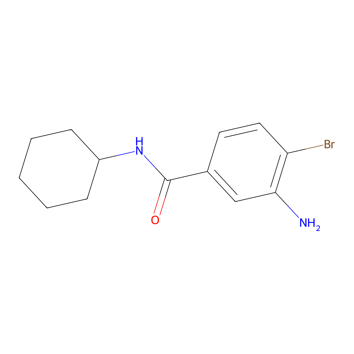 3-amino-4-bromo-N-cyclohexylbenzamide molecular structure, CAS 1177210-71-7
