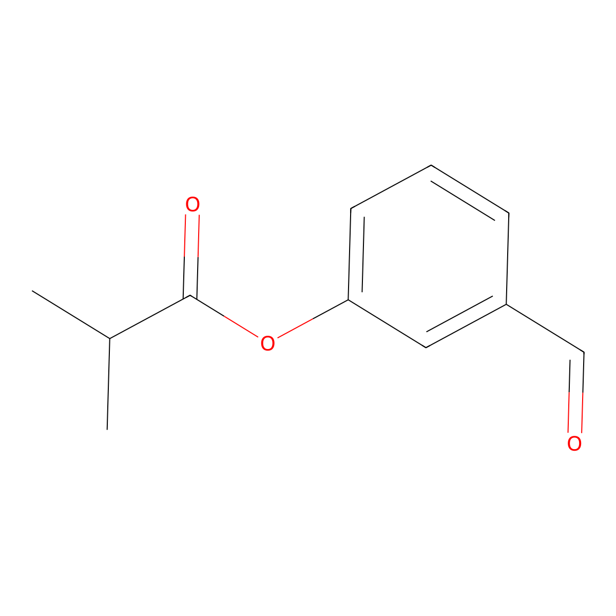 3-Formylphenyl 2-methylpropanoate molecular structure, CAS 1177214-38-8