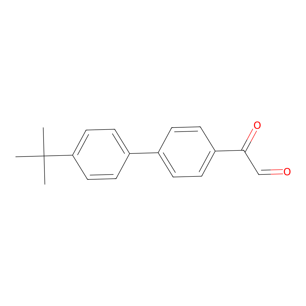 2-(4'-(tert-Butyl)-[1,1'-biphenyl]-4-yl)-2-oxoacetaldehyde molecular structure, CAS 1177215-29-0