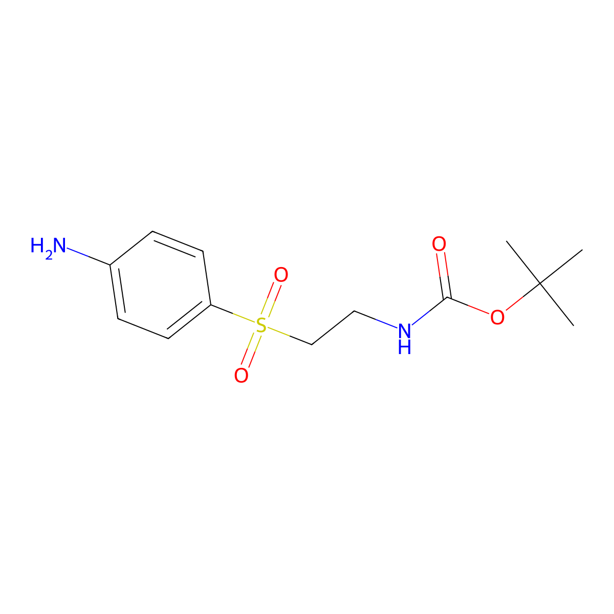 tert-Butyl (2-((4-aminophenyl)sulfonyl)ethyl)carbamate molecular structure, CAS 1177220-44-8