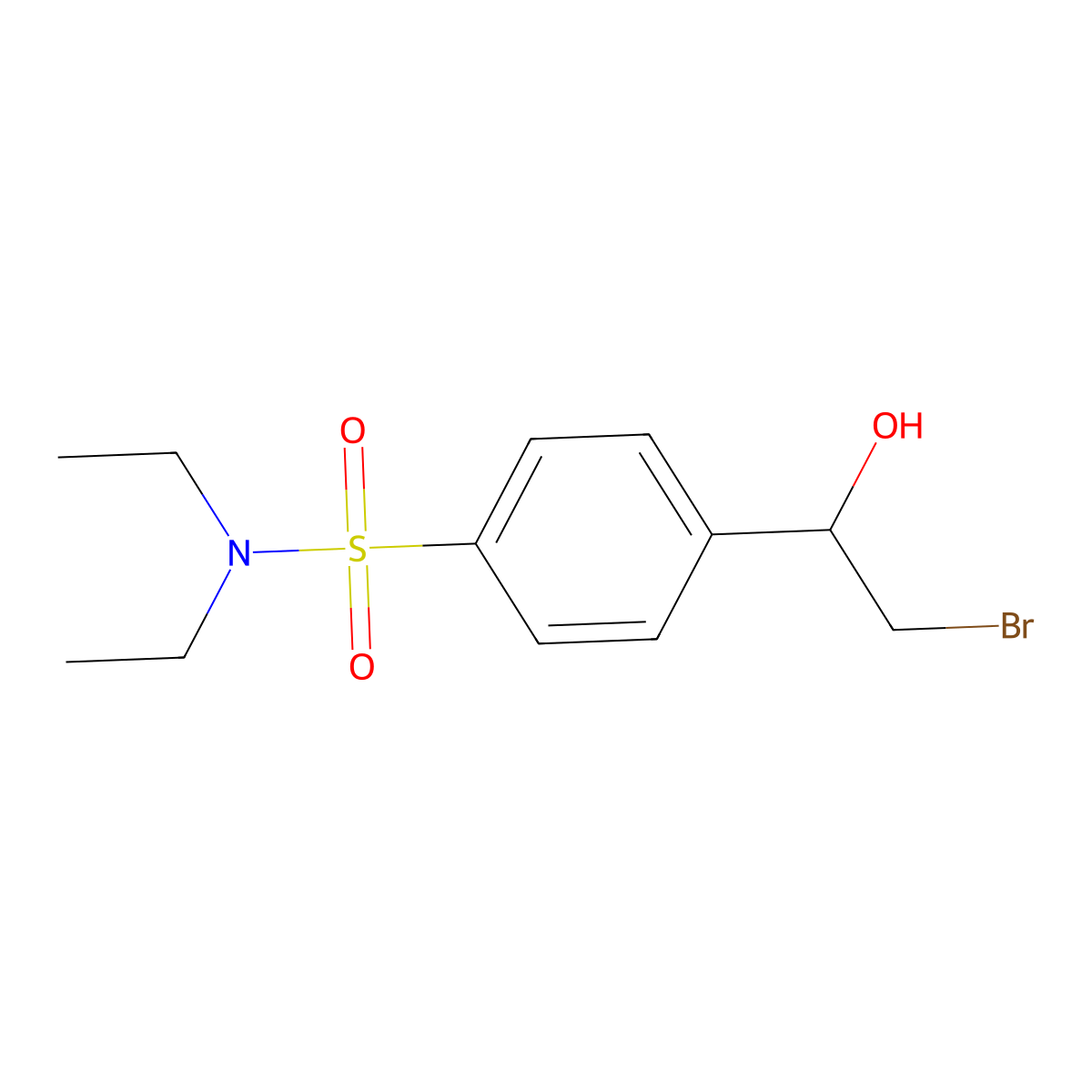 4-[(1S)-2-Bromo-1-hydroxyethyl]-N,N-diethylbenzene-1-sulfonamide molecular structure, CAS 1177225-36-3