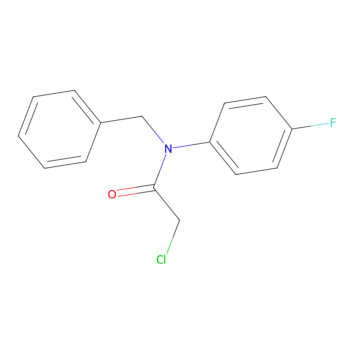 N-benzyl-2-chloro-N-(4-fluorophenyl)acetamide molecular structure, CAS 1177234-08-0