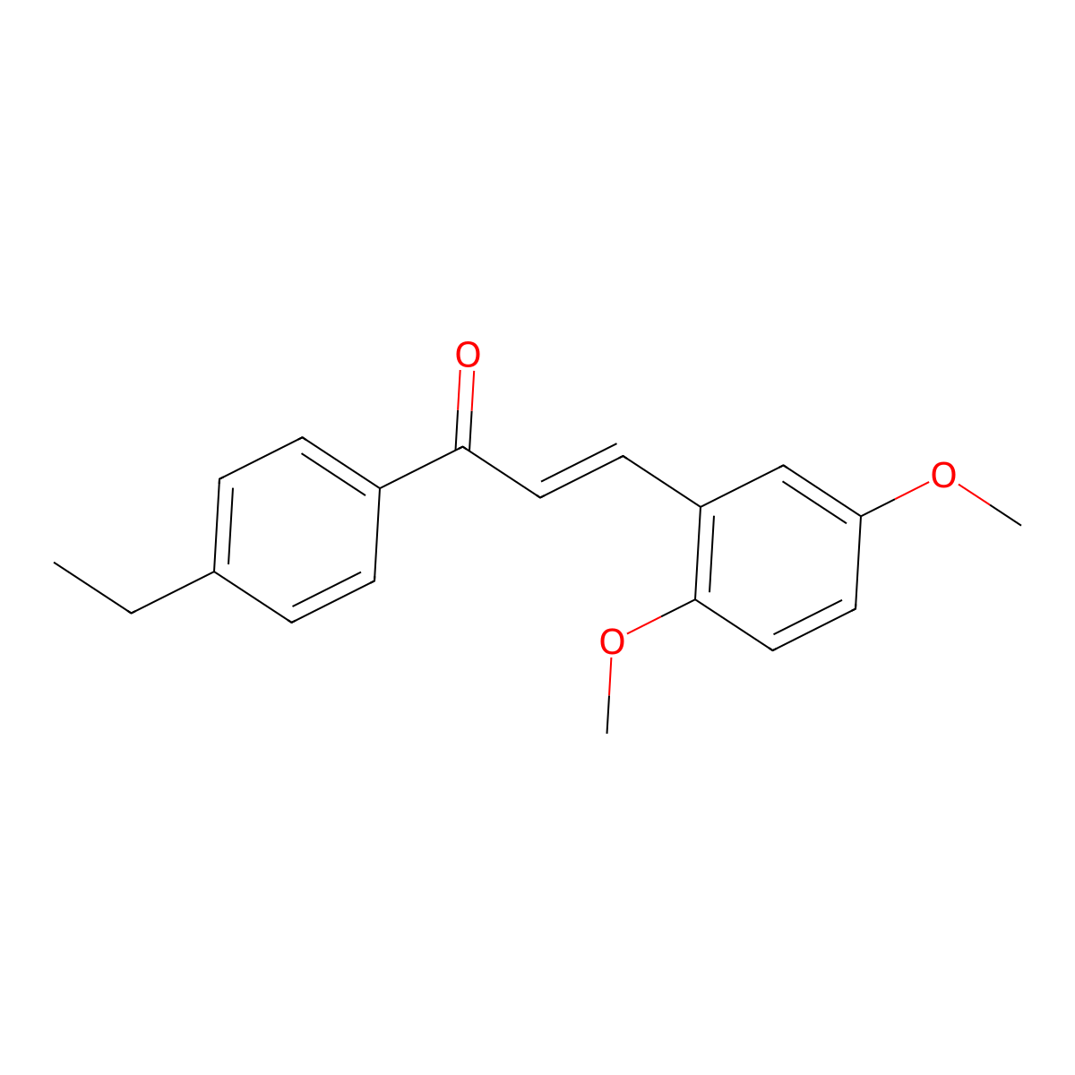 (2E)-3-(2,5-Dimethoxyphenyl)-1-(4-ethylphenyl)prop-2-en-1-one molecular structure, CAS 1177235-19-6