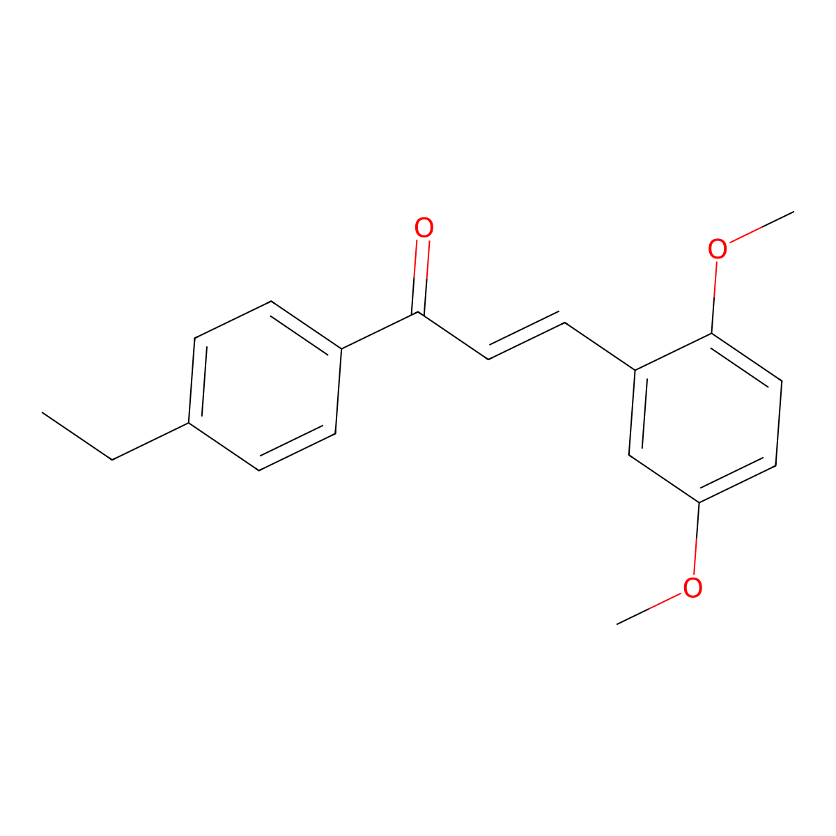 (2E)-3-(2,5-Dimethoxyphenyl)-1-(4-ethylphenyl)prop-2-en-1-one molecular structure, CAS 1177235-19-6