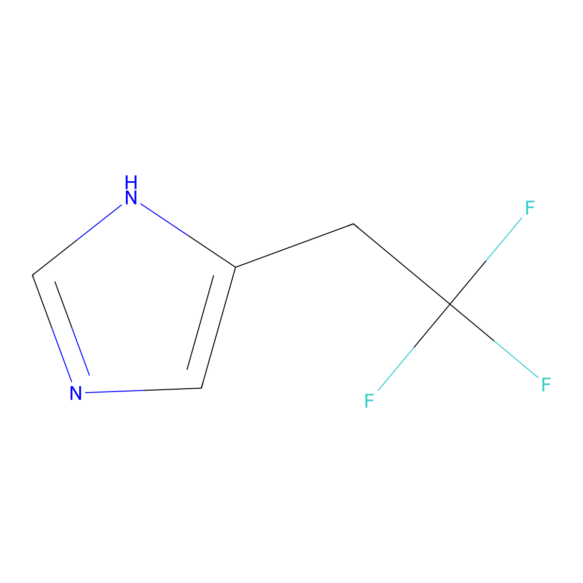 4-(2,2,2-trifluoroethyl)-1H-imidazole molecular structure, CAS 1177238-09-3
