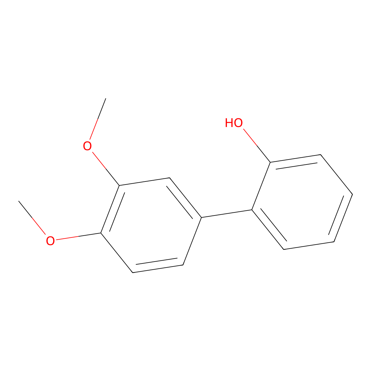 2-(3,4-Dimethoxyphenyl)phenol molecular structure, CAS 1177240-21-9