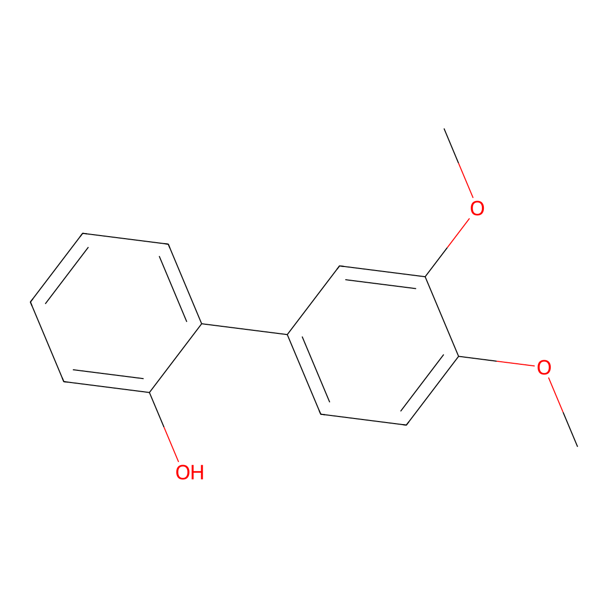 2-(3,4-Dimethoxyphenyl)phenol molecular structure, CAS 1177240-21-9
