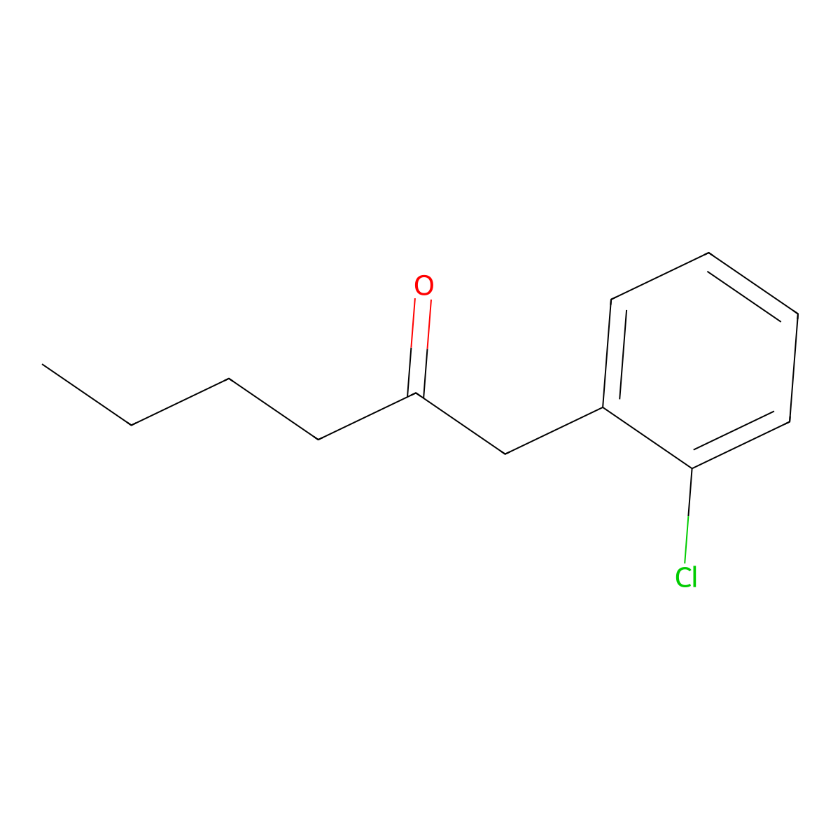 1-(2-Chlorophenyl)hexan-2-one molecular structure, CAS 1177241-40-5