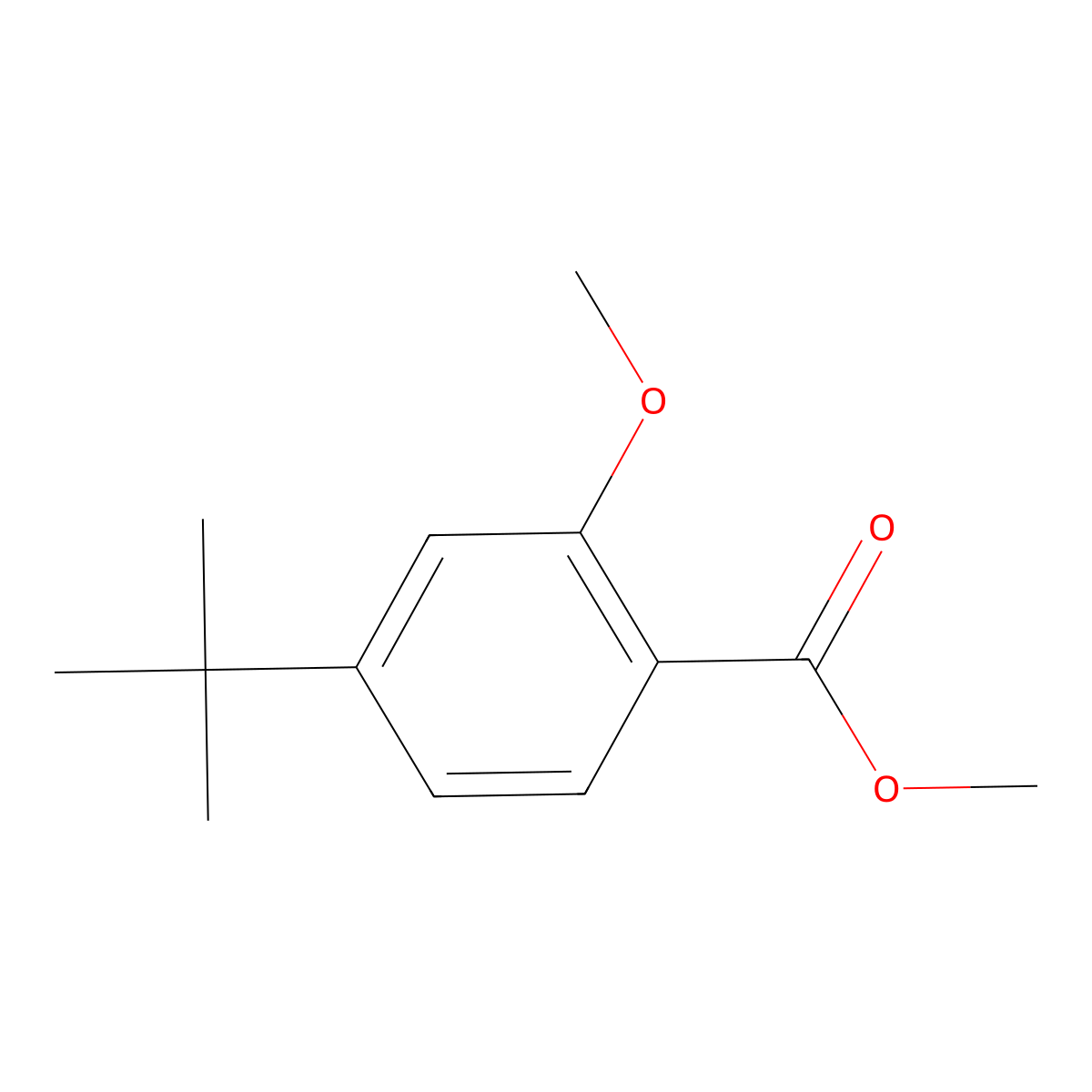 Methyl 4-(tert-butyl)-2-methoxybenzoate molecular structure, CAS 117726-62-2