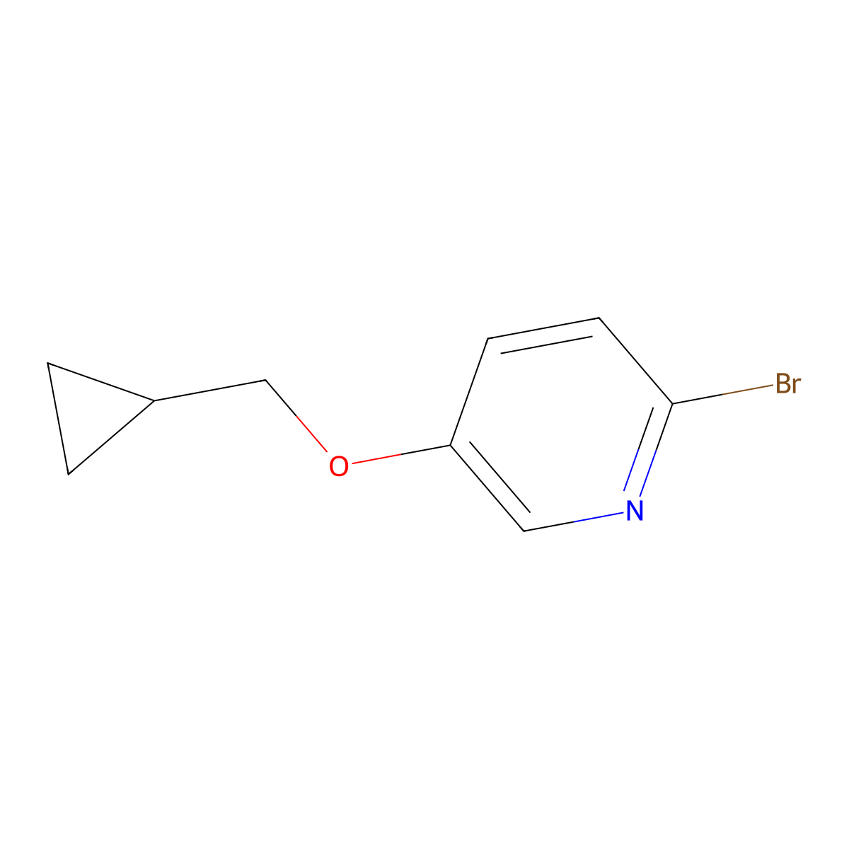 2-Bromo-5-(cyclopropylmethoxy)pyridine molecular structure, CAS 1177269-06-5