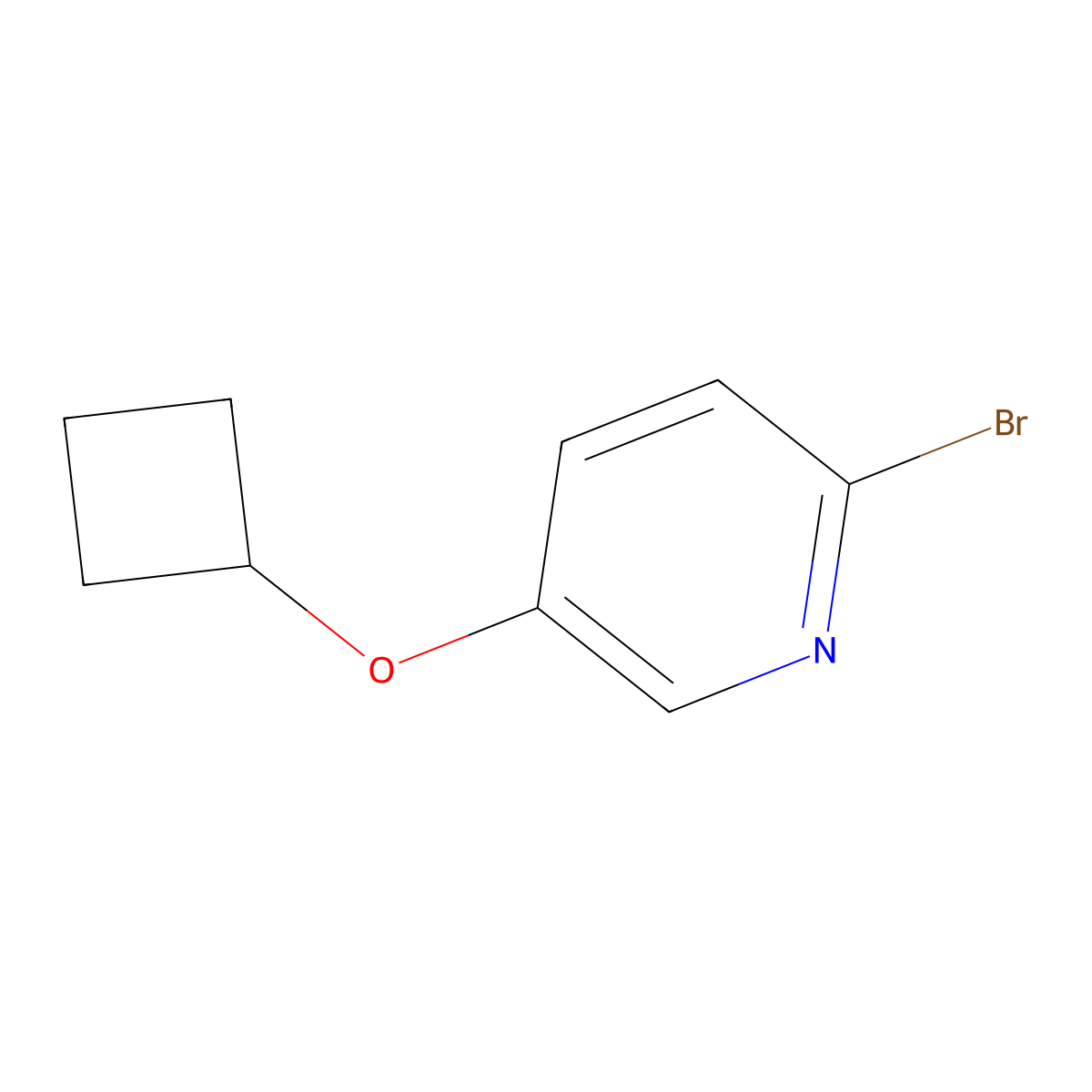 2-Bromo-5-cyclobutoxypyridine molecular structure, CAS 1177269-07-6