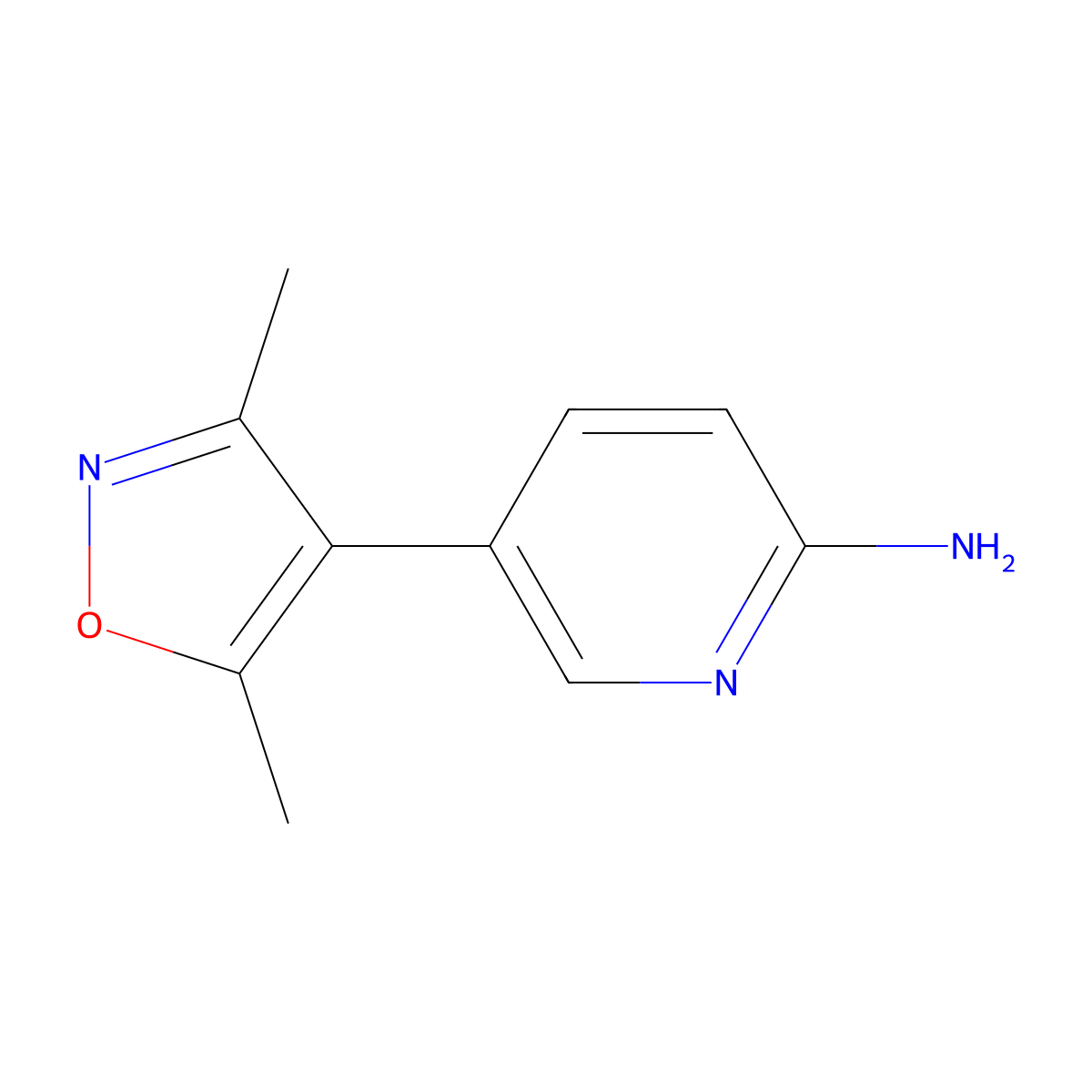 5-(Dimethyl-1,2-oxazol-4-yl)pyridin-2-amine molecular structure, CAS 1177269-12-3