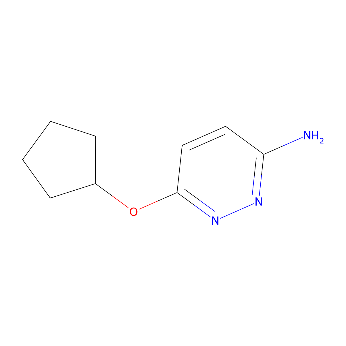 6-(cyclopentyloxy)-3-Pyridazinamine molecular structure, CAS 1177269-29-2