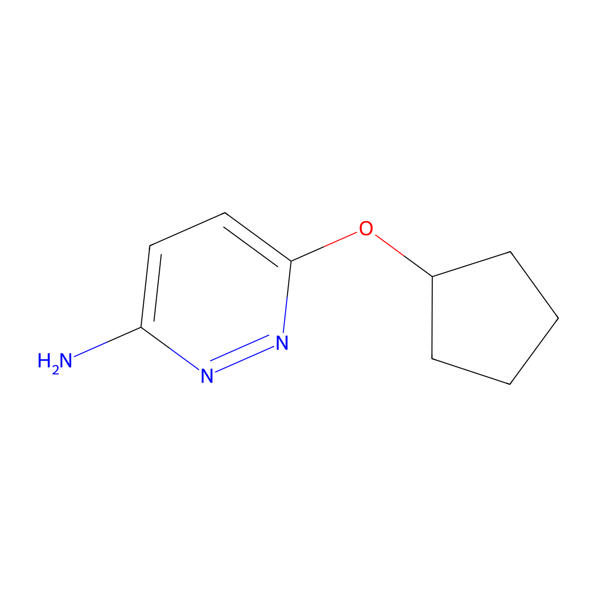 6-(cyclopentyloxy)-3-Pyridazinamine molecular structure, CAS 1177269-29-2