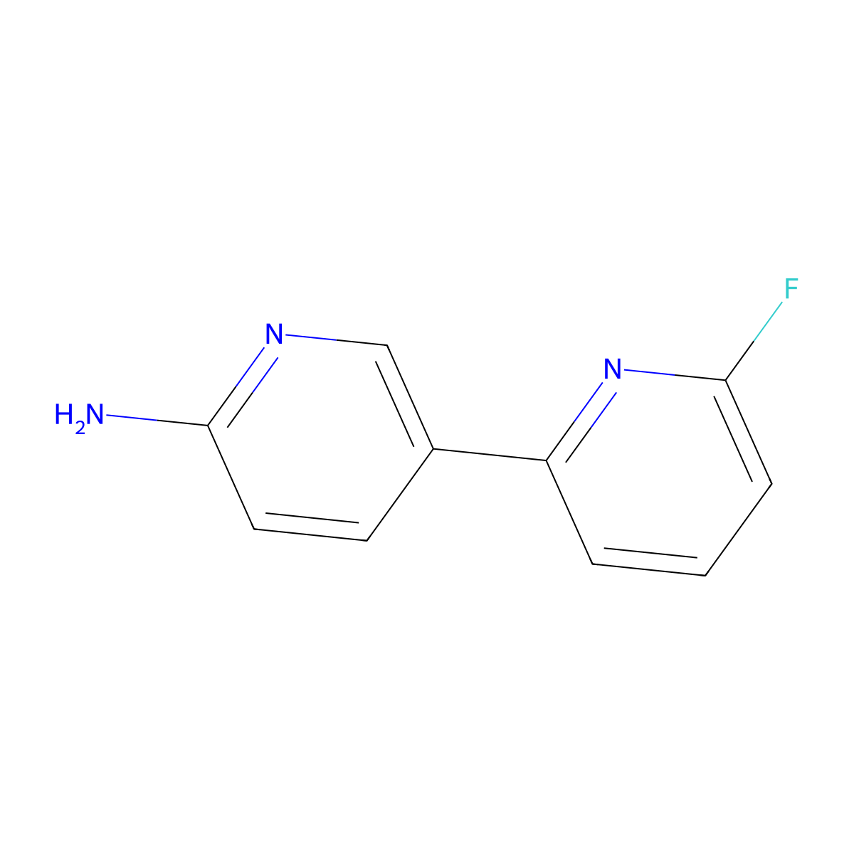 6-Fluoro-[2,3'-bipyridin]-6'-amine molecular structure, CAS 1177269-58-7