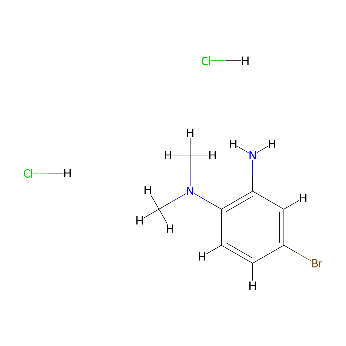 N-(2-amino-4-bromophenyl)-N,N-dimethylamine dihydrochloride molecular structure, CAS 1177271-06-5