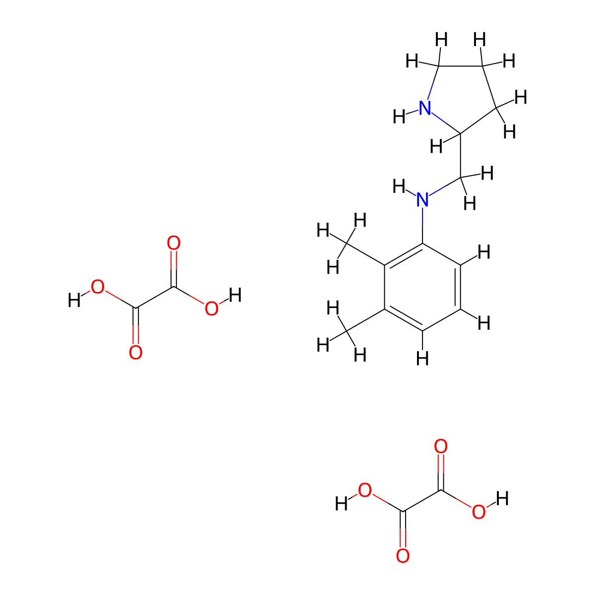 2,3-Dimethyl-N-(pyrrolidin-2-ylmethyl)aniline dioxalate molecular structure, CAS 1177271-44-1