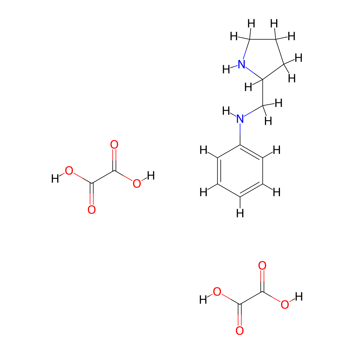 N-(Pyrrolidin-2-ylmethyl)aniline dioxalate molecular structure, CAS 1177271-46-3