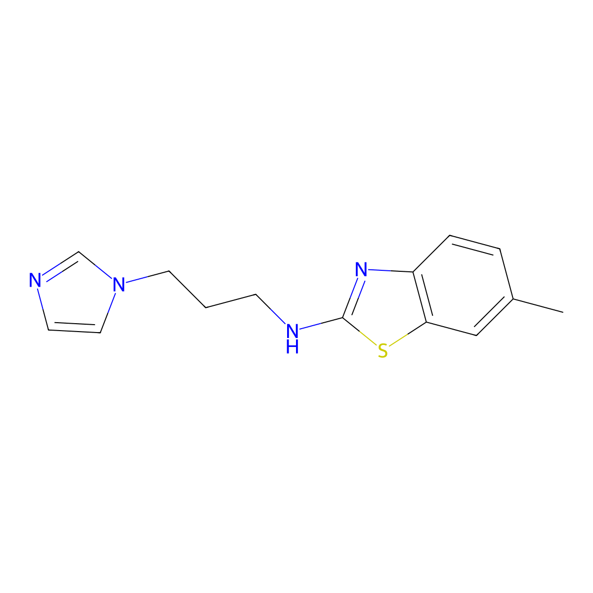 N-[3-(1H-imidazol-1-yl)propyl]-6-methyl-1,3-benzothiazol-2-amine molecular structure, CAS 1177271-96-3