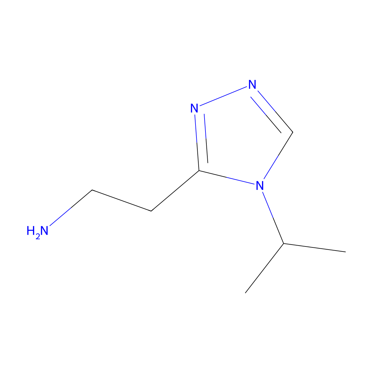 2-[4-(propan-2-yl)-4H-1,2,4-triazol-3-yl]ethan-1-amine molecular structure, CAS 1177273-24-3