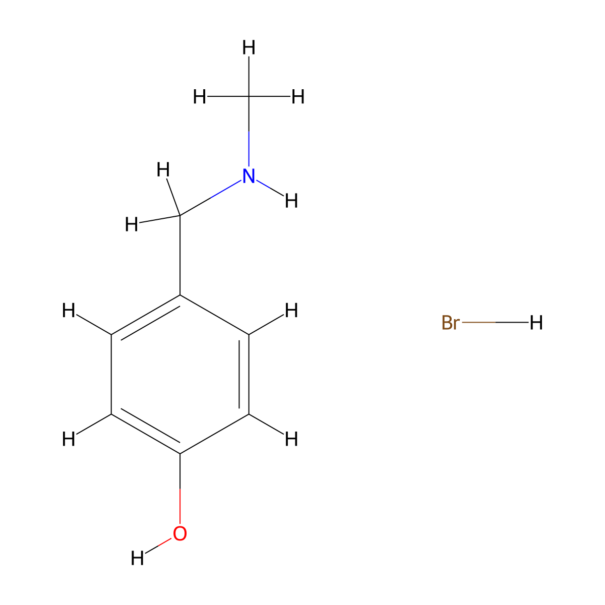 4-[(Methylamino)methyl]phenol hydrobromide molecular structure, CAS 1177277-31-4
