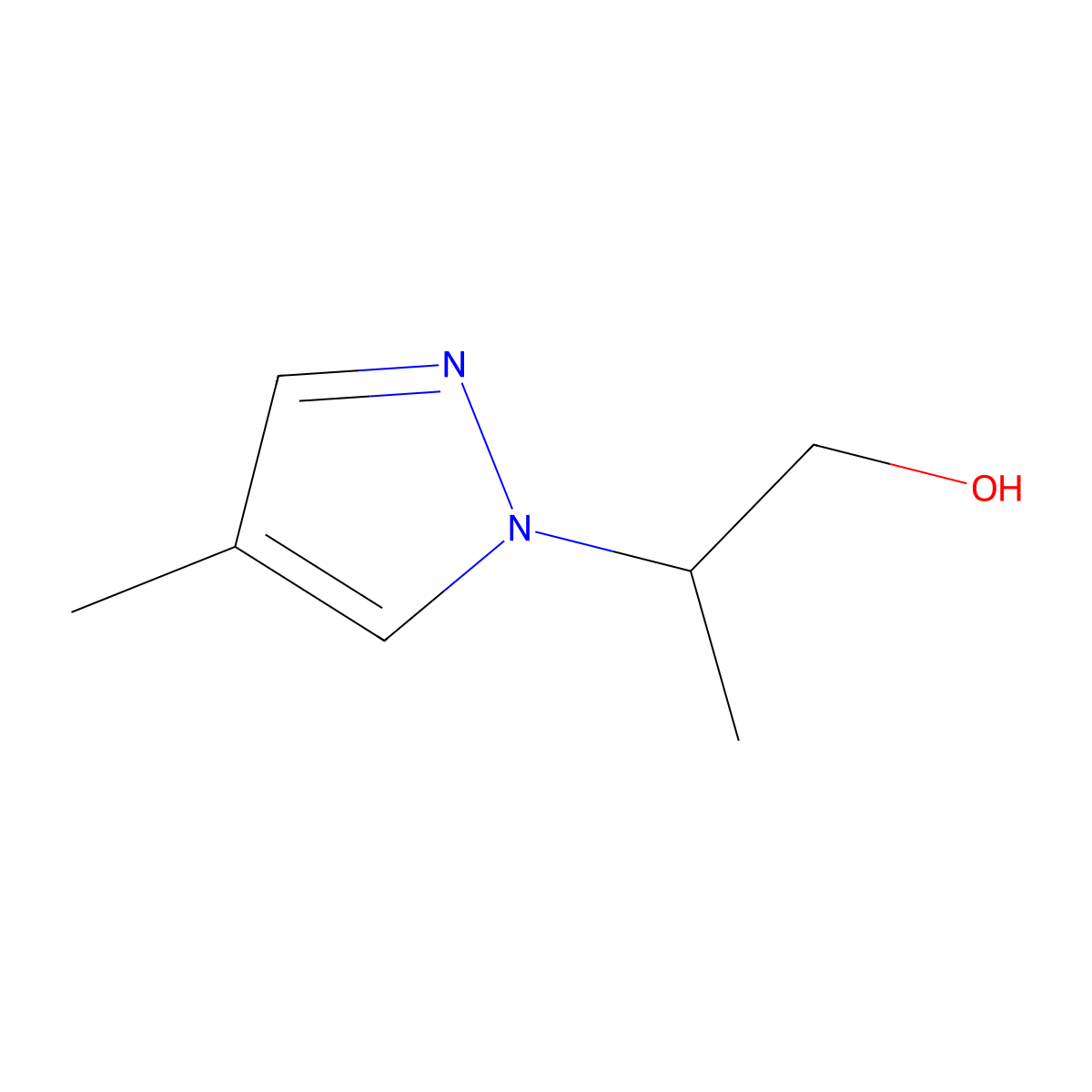 2-(4-Methyl-1H-pyrazol-1-yl)propan-1-ol molecular structure, CAS 1177277-83-6