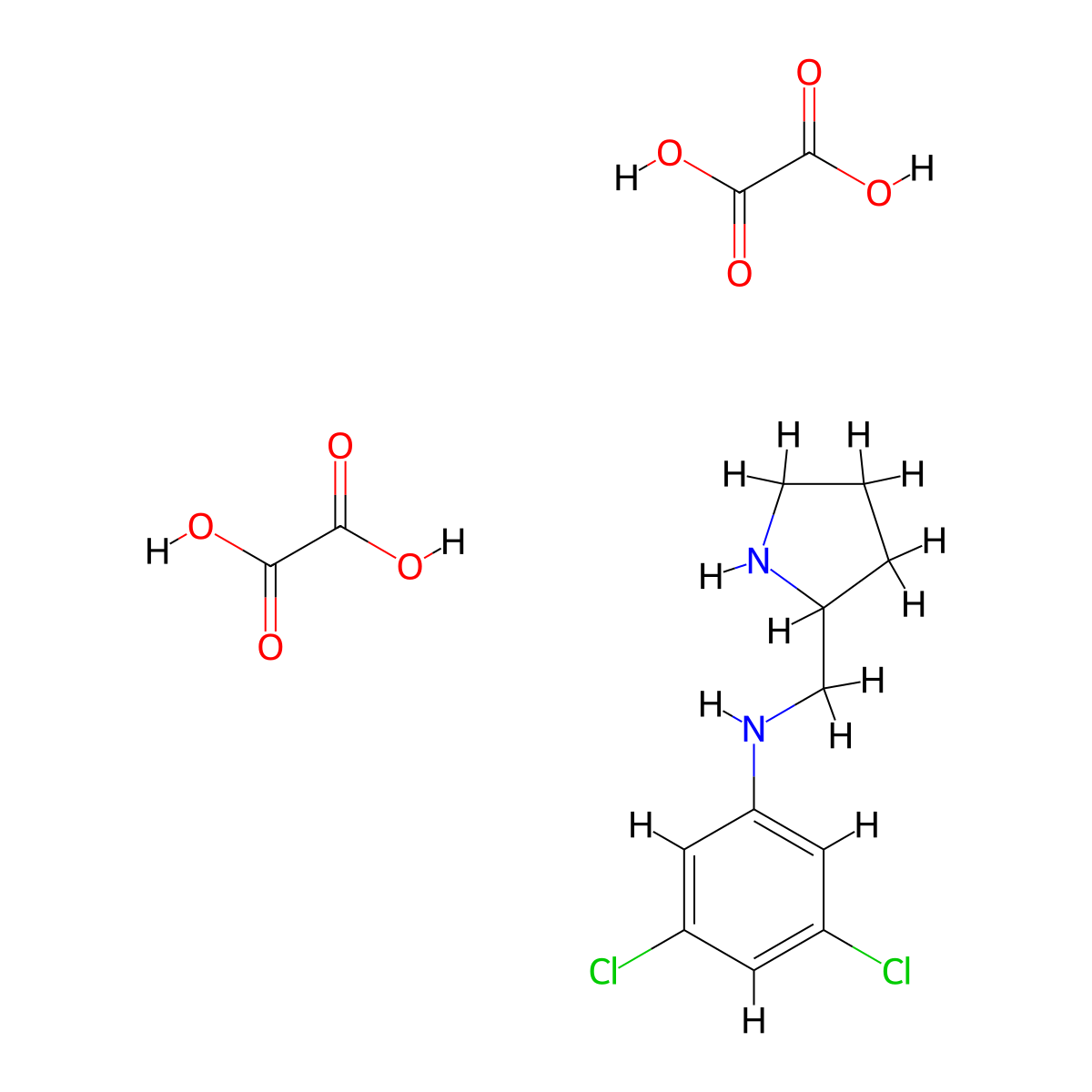 3,5-Dichloro-N-(pyrrolidin-2-ylmethyl)aniline dioxalate molecular structure, CAS 1177277-99-4