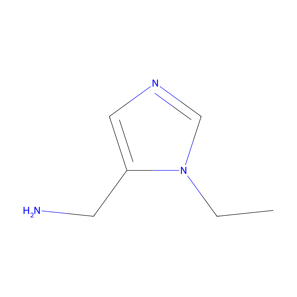 (1-ethyl-1H-imidazol-5-yl)methanamine molecular structure, CAS 1177278-56-6