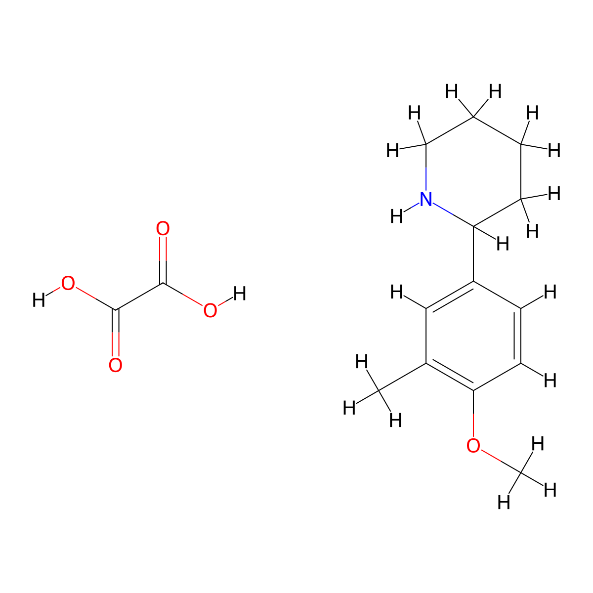 2-(4-Methoxy-3-methylphenyl)piperidine oxalate molecular structure, CAS 1177278-68-0
