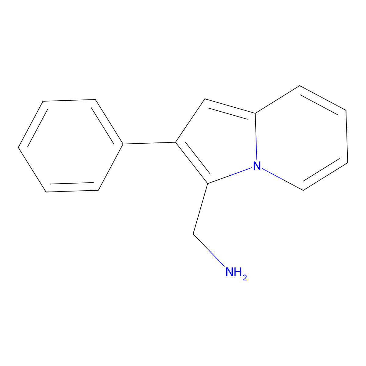 [(2-Phenylindolizin-3-yl)methyl]amine molecular structure, CAS 1177280-83-9