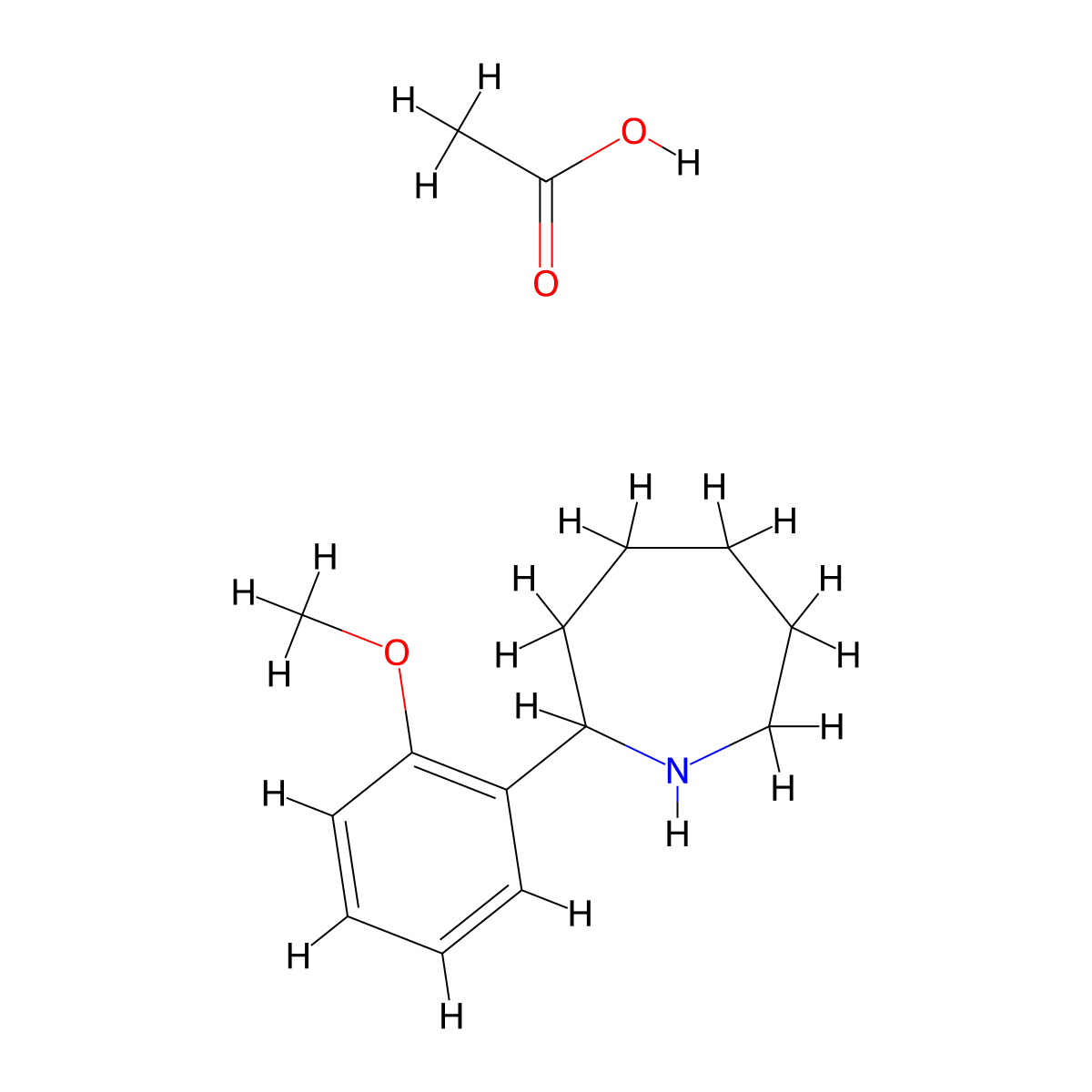 2-(2-Methoxyphenyl)azepane acetate molecular structure, CAS 1177280-96-4
